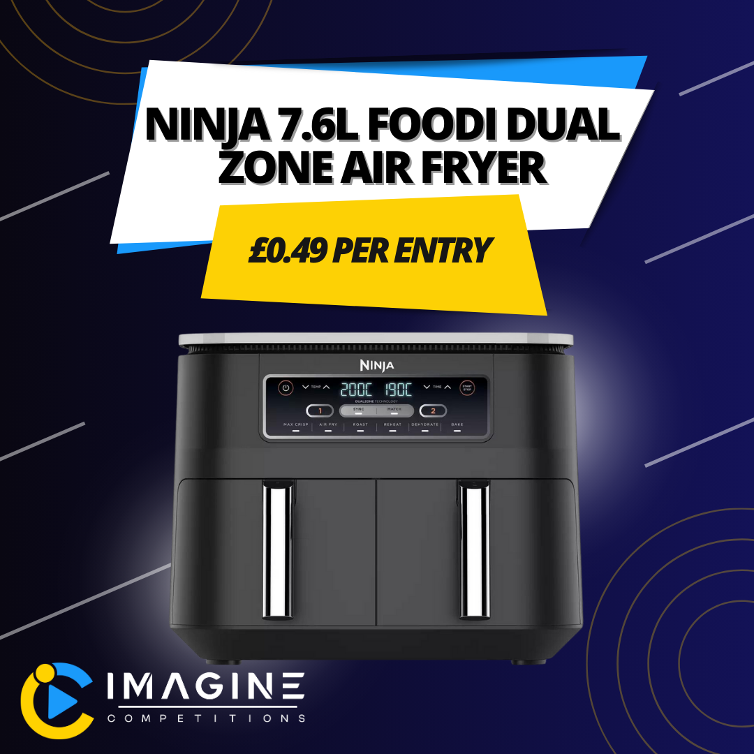 Ninja AF300UK Dual Zone Air Fryer, 7.6L