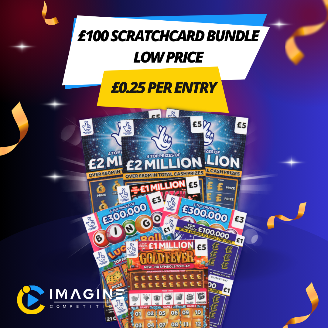 £100 Scratchcard Bundle Low Price 14 (OR CASH ALTERNATIVE) Imagine